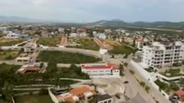SAN JOSE DEL CABO BCS MEXICO-2023: Aerial City With Road and Running Road