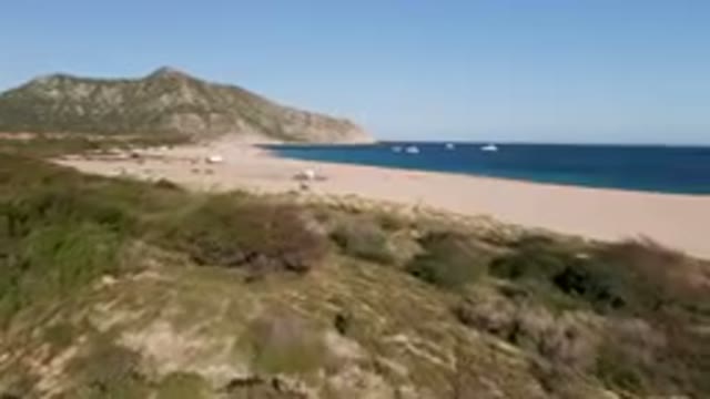 LOS FRAILES BCS MEXICO-2023: Many Boats On The Water Near A Beach