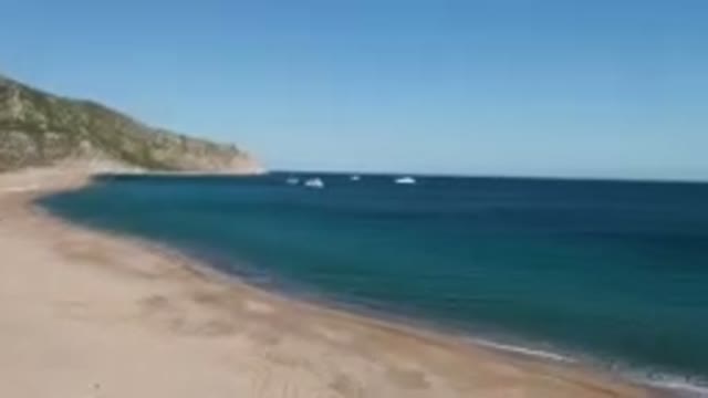 LOS FRAILES BCS MEXICO-2023: Two Boats Out In The Water Near The Beach