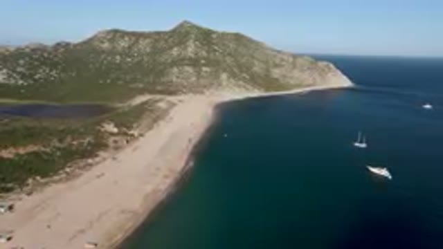 LOS FRAILES BCS MEXICO-2023: Many Boats in the Water Near the Beach