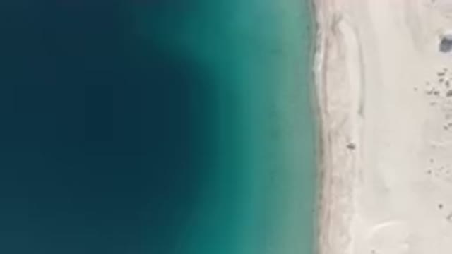LOS FRAILES BCS MEXICO-2023: Aerial Beach With A Boat In The Water
