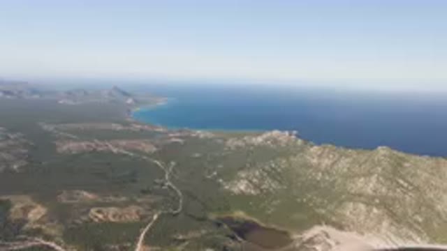LOS FRAILES BCS MEXICO-2023: Large Body Of Water From A Plane