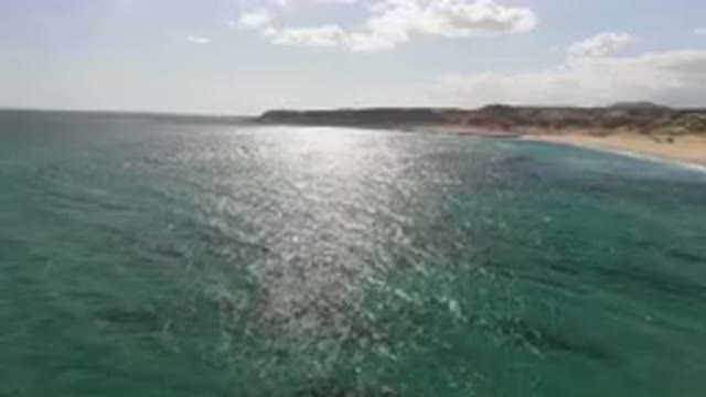 SHIPWRECKS BEACH LOS CABOS BCS MEXICO-2023: Aerial View of Shipwreck on Deserted Shore