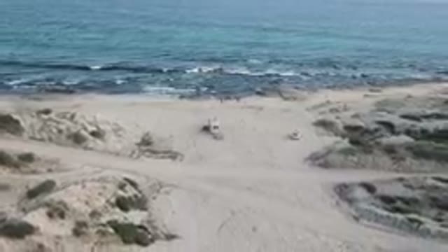 SHIPWRECKS BEACH LOS CABOS BCS MEXICO-2023: Truck Parked on the Beach