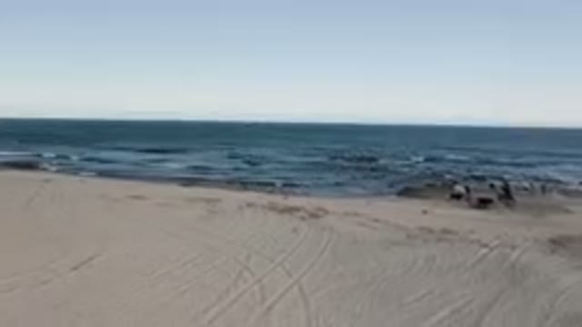 SHIPWRECKS BEACH LOS CABOS BCS MEXICO-2023: Beach Scene With Ocean Waves And Sky