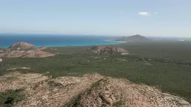 CABO PULMO BCS MEXICO-2023: Vast Green Landscape With A Blue Ocean