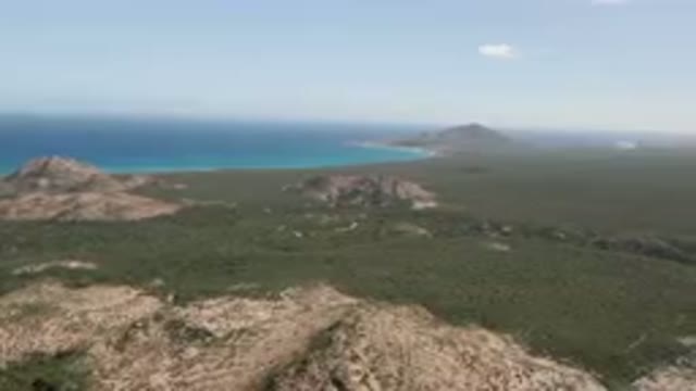CABO PULMO BCS MEXICO-2023: Vast Green Landscape With A Blue Ocean