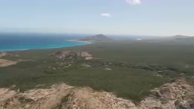 CABO PULMO BCS MEXICO-2023: Vast Green Landscape With A Blue Ocean