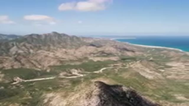CABO PULMO BCS MEXICO-2023: Mountains With A Winding Road In The Middle Of Them
