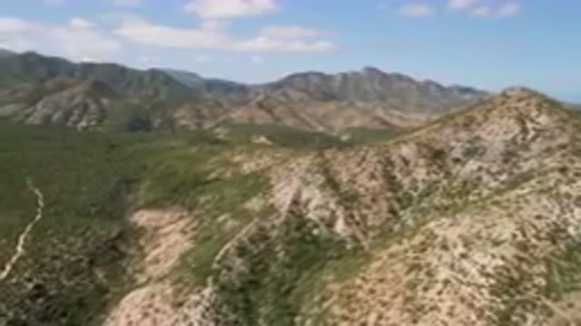 CABO PULMO BCS MEXICO-2023: Mountains With A Trail In The Middle Of Them And A