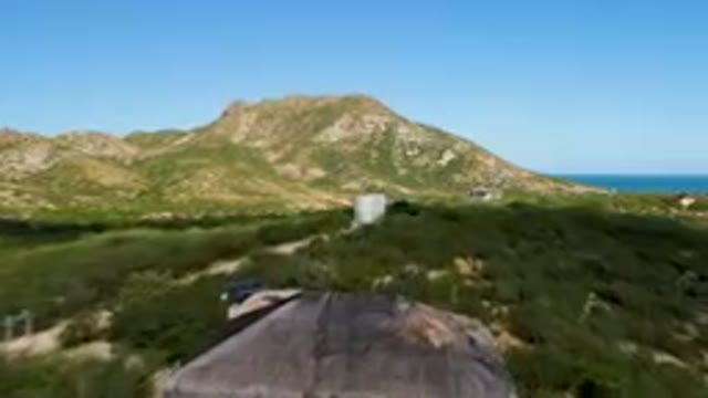 CABO PULMO BCS MEXICO-2023: Large Water Tank Sitting in the Middle of a Field