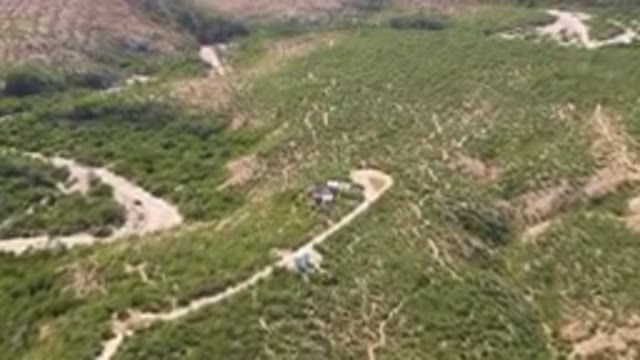 CABO PULMO BCS MEXICO-2023: Aerial House In The Middle Of A Mountain
