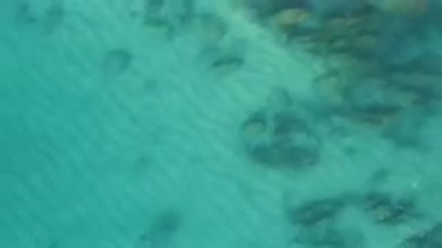 LAGUNA BEACH LOS CABOS BCS MEXICO-2023: Aerial Boat In The Water Near Rocks And