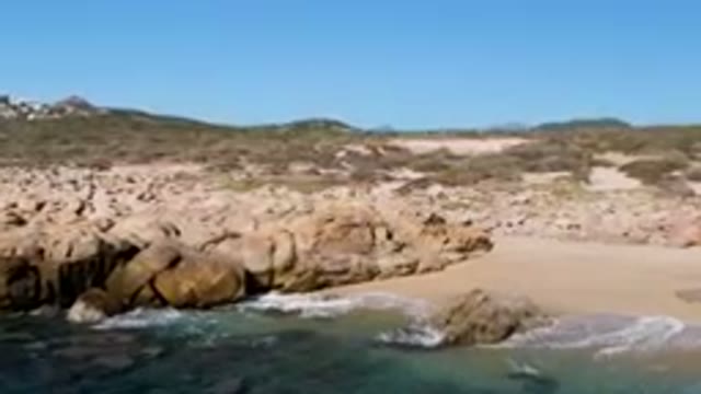 LAGUNA BEACH LOS CABOS BCS MEXICO-2023: Man Standing On A Beach Next To The Ocean