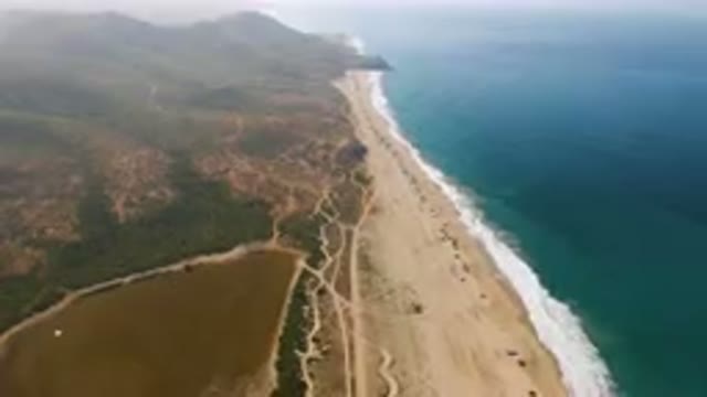 MIGRINO BCS MEXICO-2023: Aerial Beach With A Long Stretch Of Water