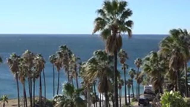 MALIBU CALIFORNIA-2020: Recreational Vehicle Camper And Other Vehicles Are Parked At Beach Campsite