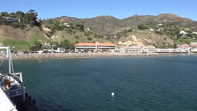 MALIBU CALIFORNIA-2020: A Slow Pan Of An Ocean Shore And The Businesses There
