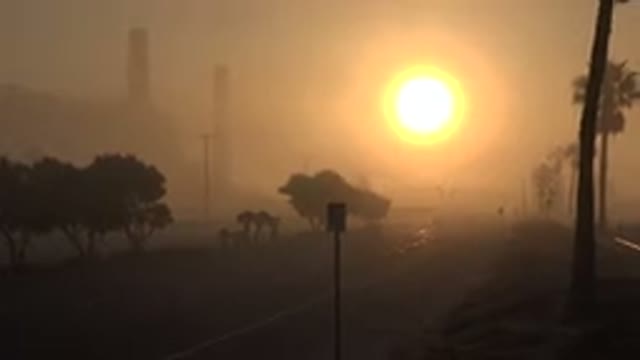 HUNTINGTON BEACH CALIFORNIA-2020: Magnificent Sun Setting In All Its Glory The