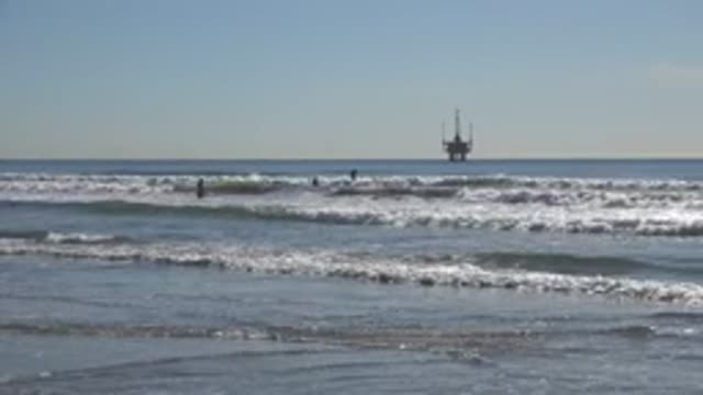 HUNTINGTON BEACH CALIFORNIA-2020: People Were Catching Fish