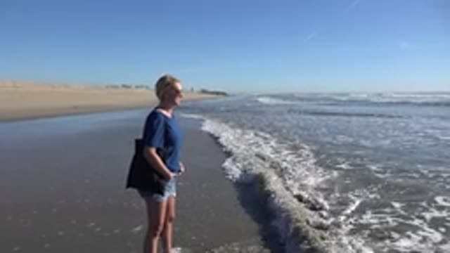 HUNTINGTON BEACH CALIFORNIA-2020: Wetting My Feet at the Shore