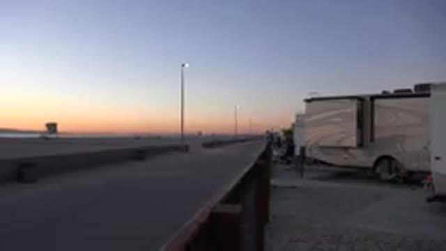 HUNTINGTON BEACH CALIFORNIA-2020: Beautiful Landscape At A Sunrise On A Sandy Beach