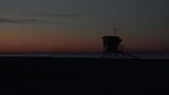 HUNTINGTON BEACH CALIFORNIA-2020: Ar Cording Of A Sunset Recorded On A Beach