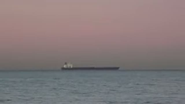 HUNTINGTON BEACH CALIFORNIA-2020: Amazing Footage Of A Ship Far Away From The Coast