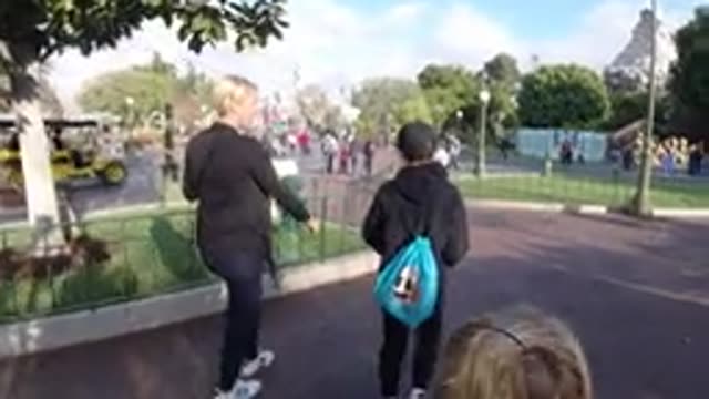 DISNEYLAND CALIFORNIA-2020: Family Walking At The Park