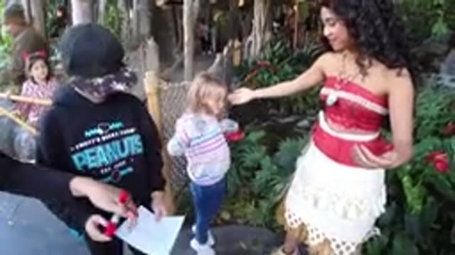 DISNEYLAND CALIFORNIA-2020: Excited Little Girl And Boy Pose To Take A Picture