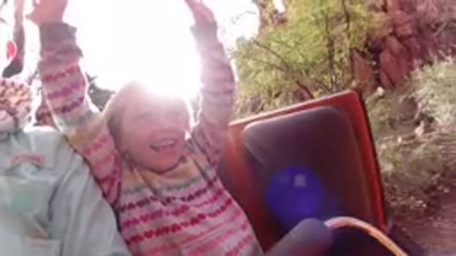 DISNEYLAND CALIFORNIA-2020: Fun Time Riding A Roller Coaster