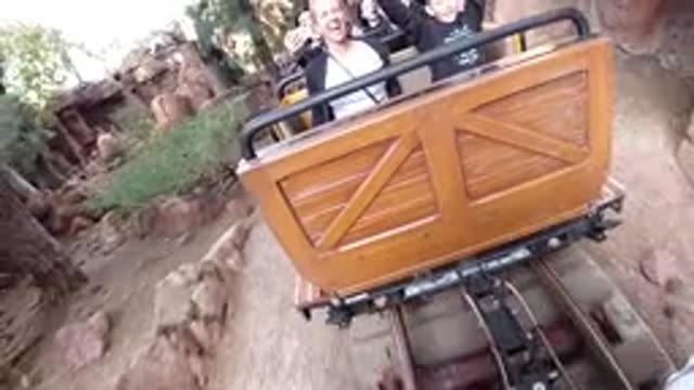 DISNEYLAND CALIFORNIA-2020: Roller Coaster Loaded With People Who Are Anticipating the Ride