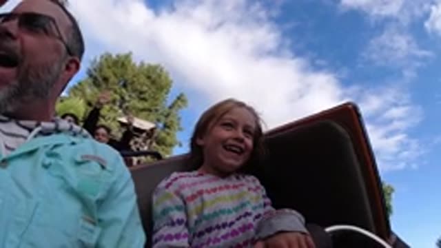 DISNEYLAND CALIFORNIA-2020: People Screaming and Laughing on the Roller Coaster
