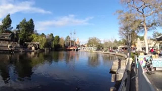 DISNEYLAND CALIFORNIA-2020: Sunny Day Lake And Trees