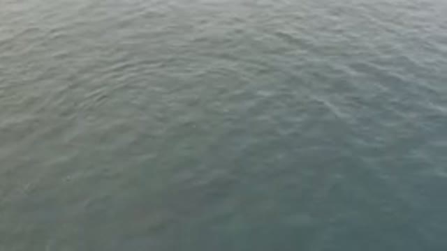 Aerial View Of Calm Grey Water Surface