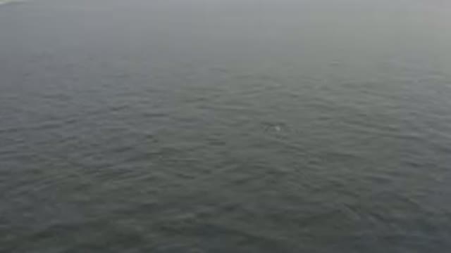Aerial View Of Calm Grey Ocean Surface