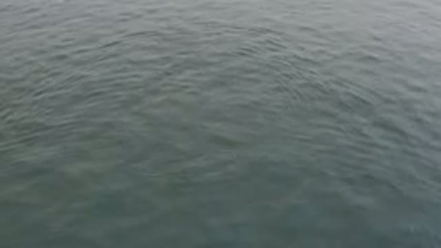 Aerial View Of Calm Grey Ocean Surface