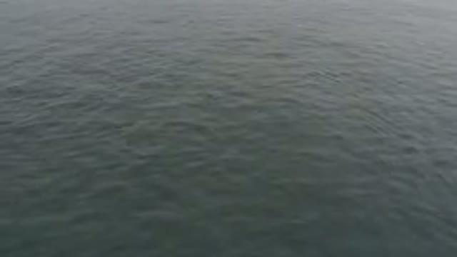 Aerial View Of Calm Grey Ocean Surface