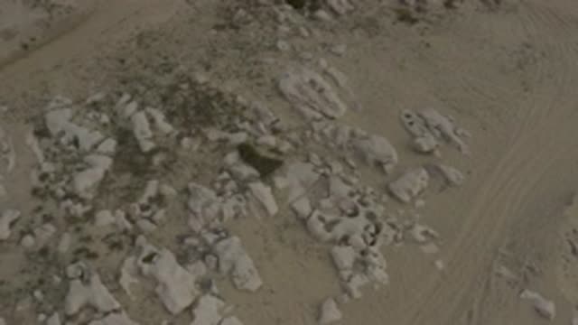 EAST CAPE BCS MEXICO-2019: Top-Down Drone Shot of a Rocky Mountain Landscape