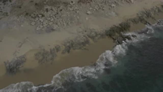 EAST CAPE BCS MEXICO-2019: The Sea Waves Are Reaching The Land Coast Where There