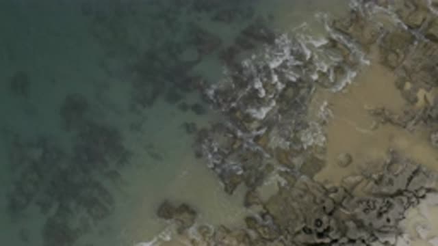 EAST CAPE BCS MEXICO-2019: Ocean Shore Wave Seafoam Water Sand Beach Rocky Wet
