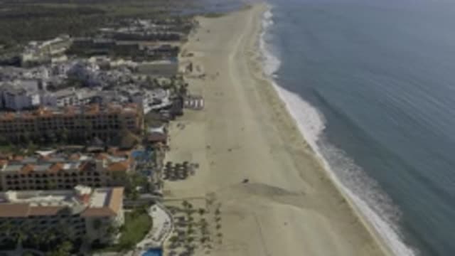 EAST CAPE BCS MEXICO-2019: Long Beach Filmed From A Helicopter With Houses All
