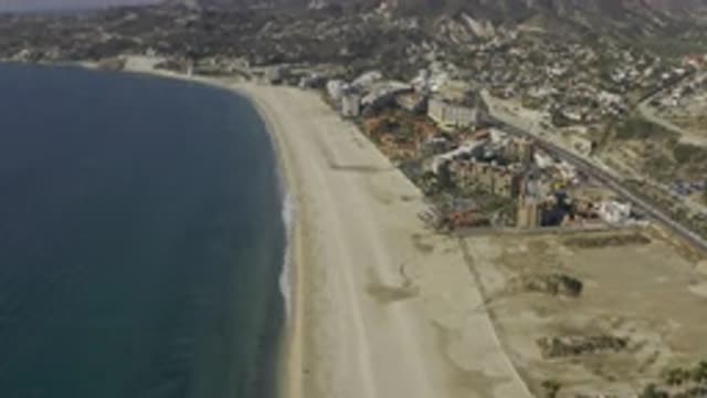 EAST CAPE BCS MEXICO-2019: An Aerial View Of An Empty Oceanside Beach Near