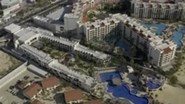 EAST CAPE BCS MEXICO-2019: Top View Of A Huge Hotel Complex With Swimming Pools