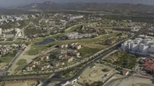 EAST CAPE BCS MEXICO-2019: Sky High Area View Of A Town Roads And Buildings