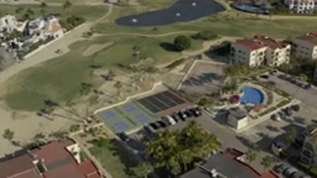 EAST CAPE BCS MEXICO-2019: Aerial View By Moving Drone Of Golf Course