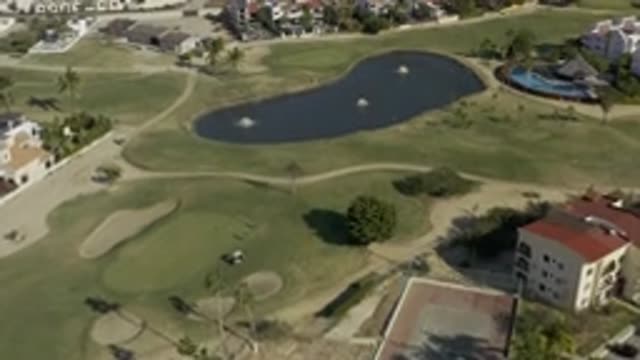 EAST CAPE BCS MEXICO-2019: Birds View Of Scenic Golf Course On The Edge Of Two