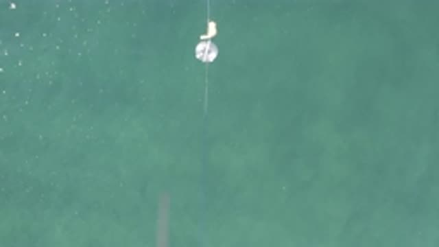 EAST CAPE BCS MEXICO-2019: Fishing Line With Lure Is Cast Into Clear Waters