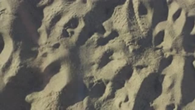 EAST CAPE BCS MEXICO-2019: Person In Camo Pants Kicking Sand With Boot Then