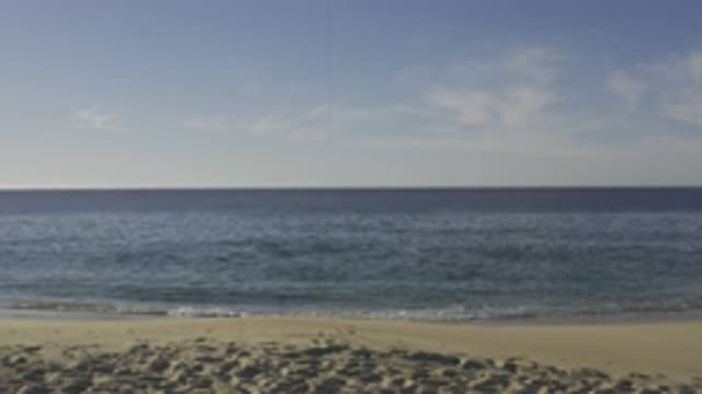 EAST CAPE BCS MEXICO-2019: Calm Sea Under The Clear Blue Sky With Blue Water And Sandy Shore