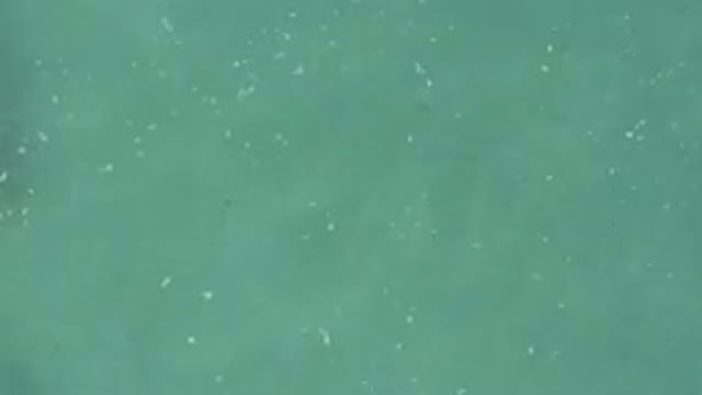 Top Down View Of Turquoise Sea Water Surface